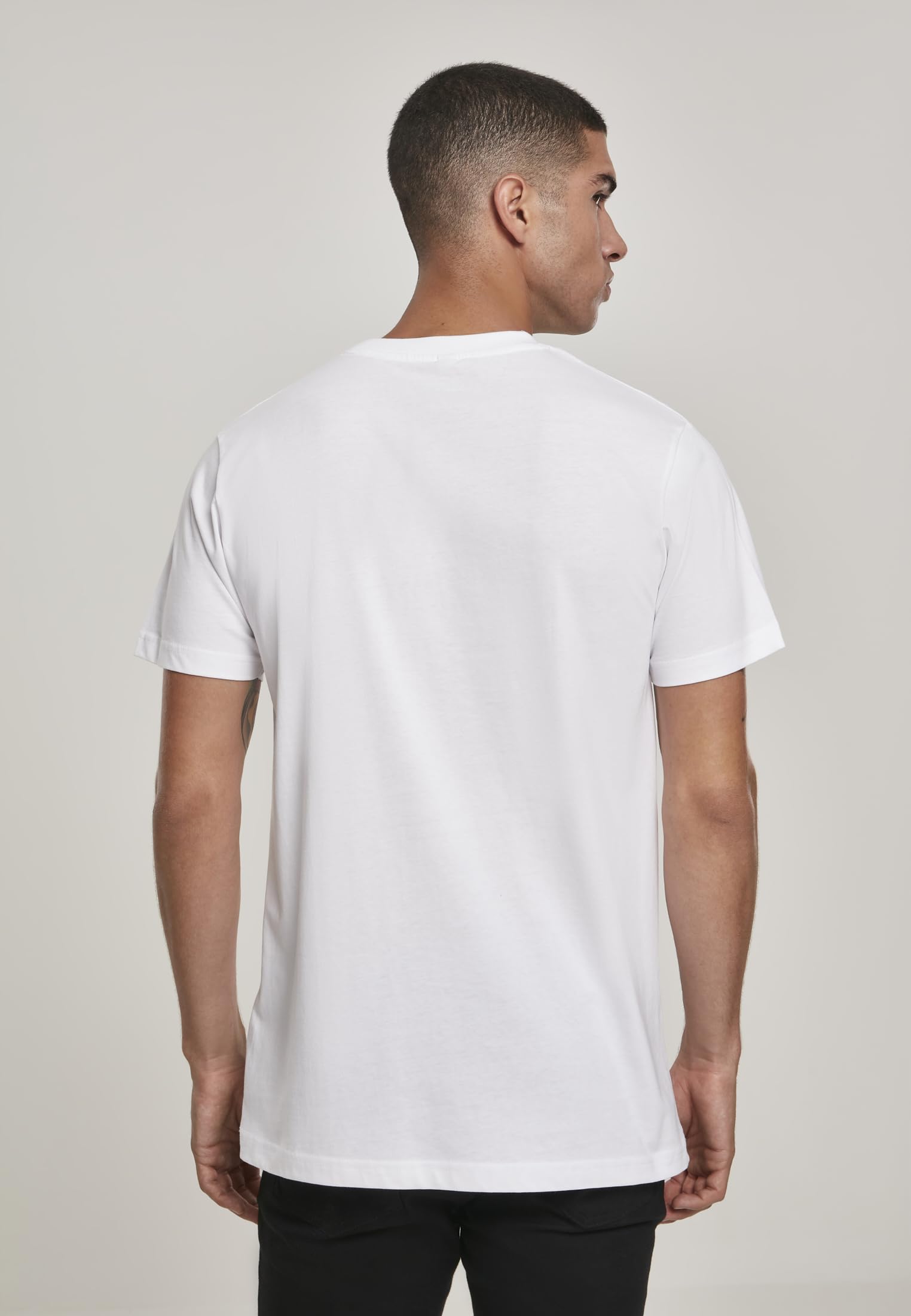 Camiseta Básica Para Hombre Mister Tee - Color Blanco, Cuello Redondo, Pack Individual