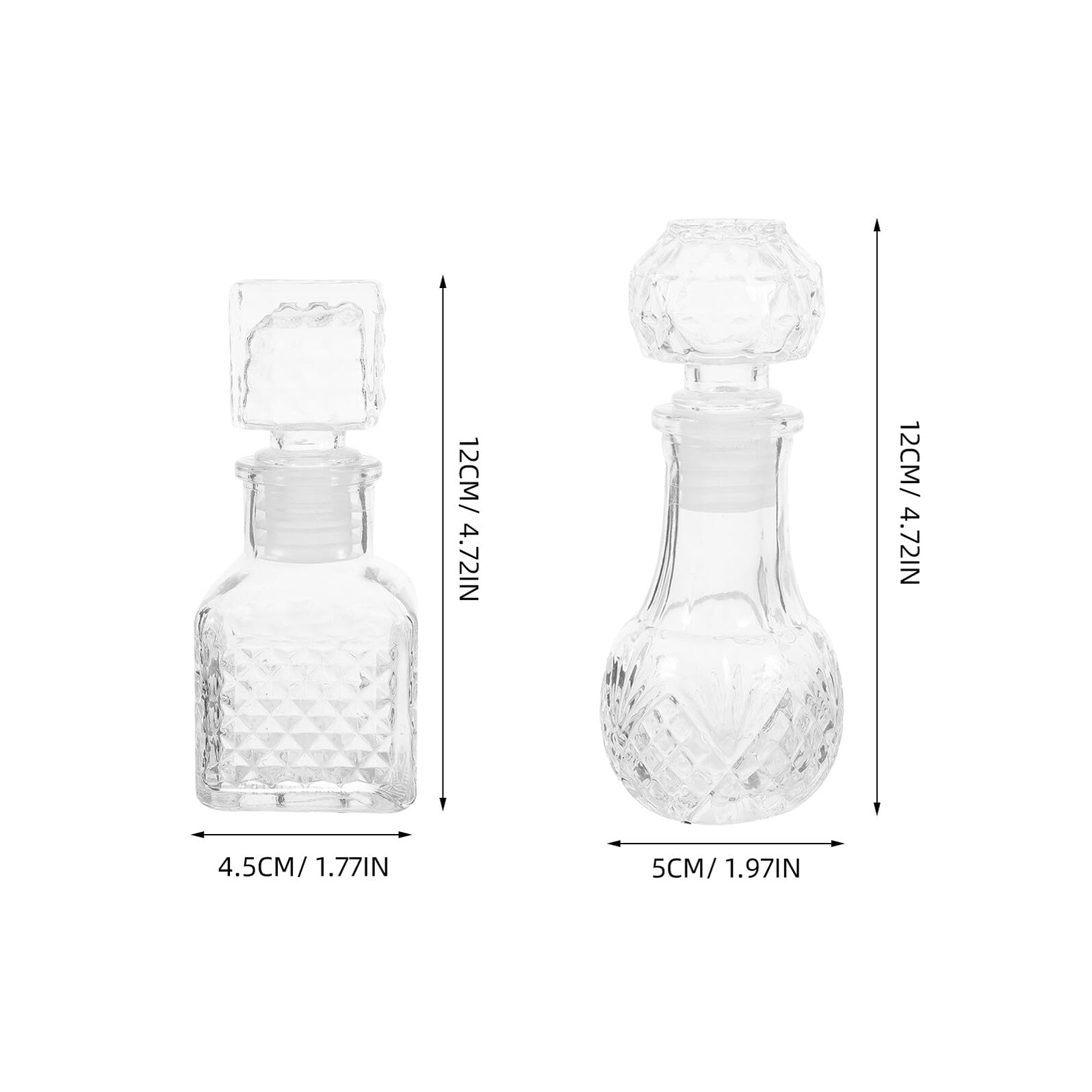 Weinflaschendekanter 50ml Glas, 6 Stück für Zuhause