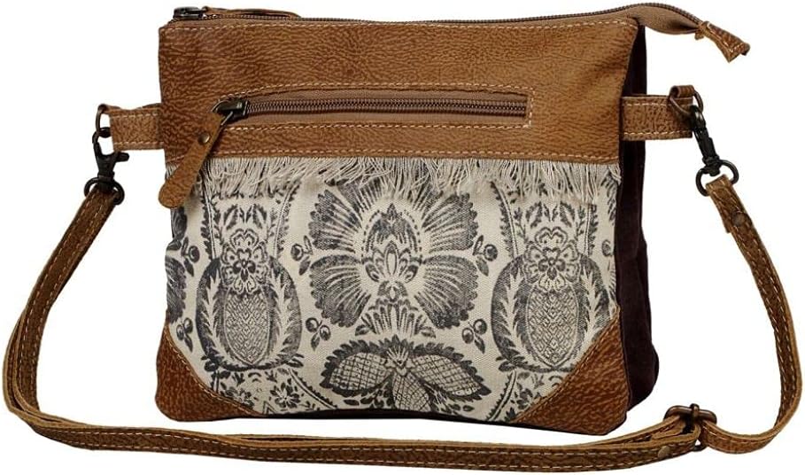 Myra Bag Nifty Small & Cross Body Bag Upcycled Canvas & Leather S-2600