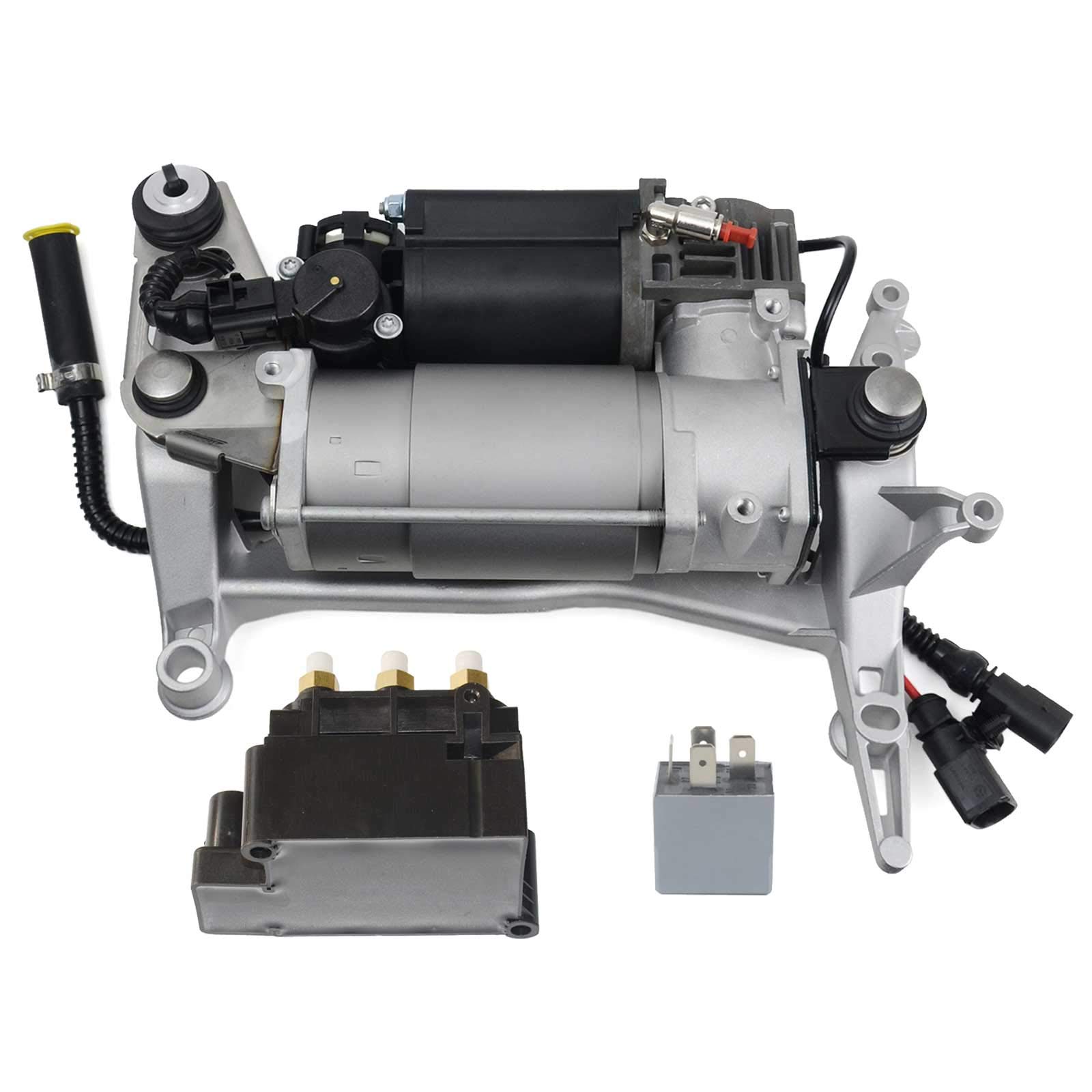 Compresor de suspensión neumática + va-lve compatible con Touareg Cayenne 2002-2010 7L0698007 95535890100