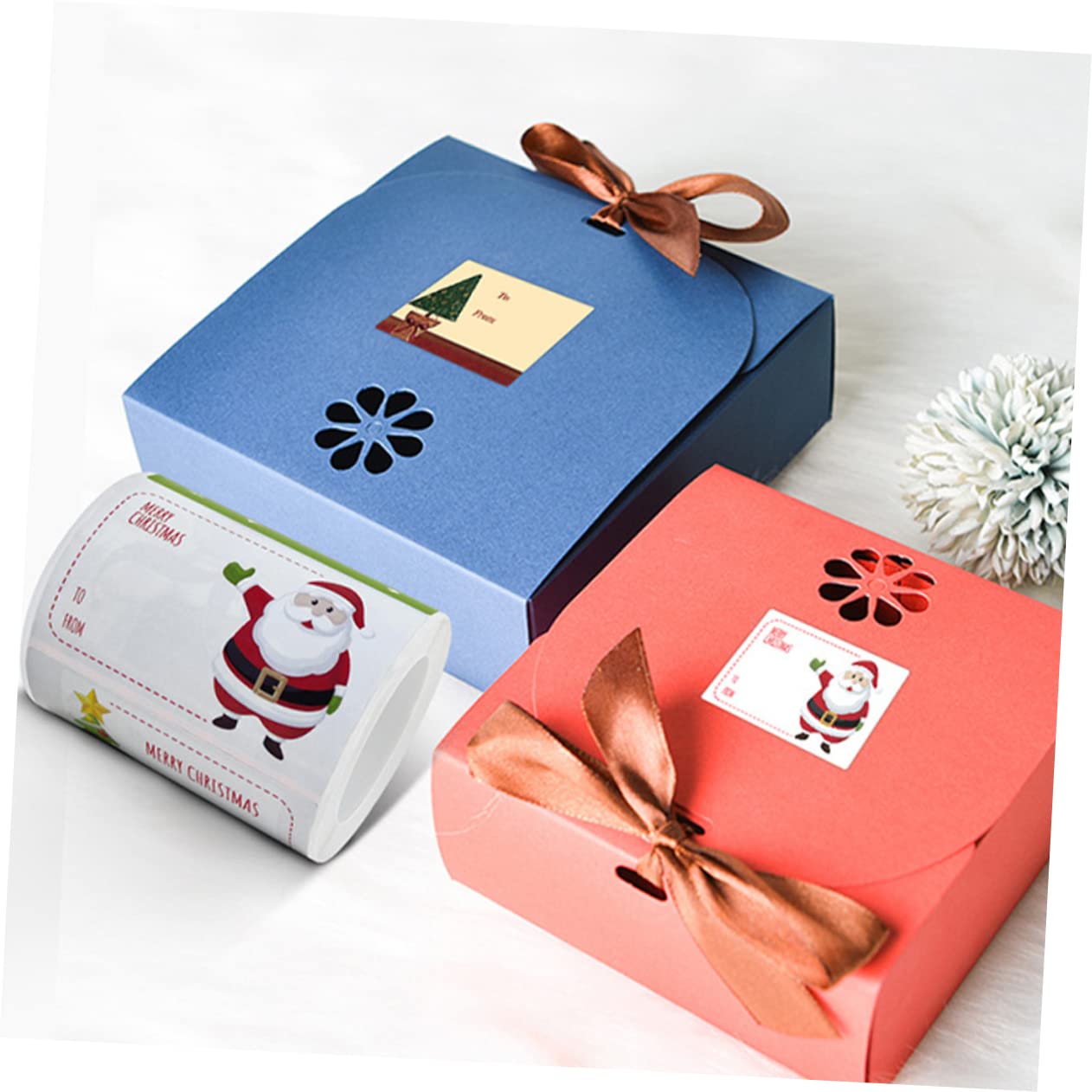 VILLCASE 8 Adesivi natalizi tag di natale sigillo adesivi adesivo multifunzione etichette adesive natalizie adesivi per pacchetti Decalcomanie fai da te etichetta di chiusura