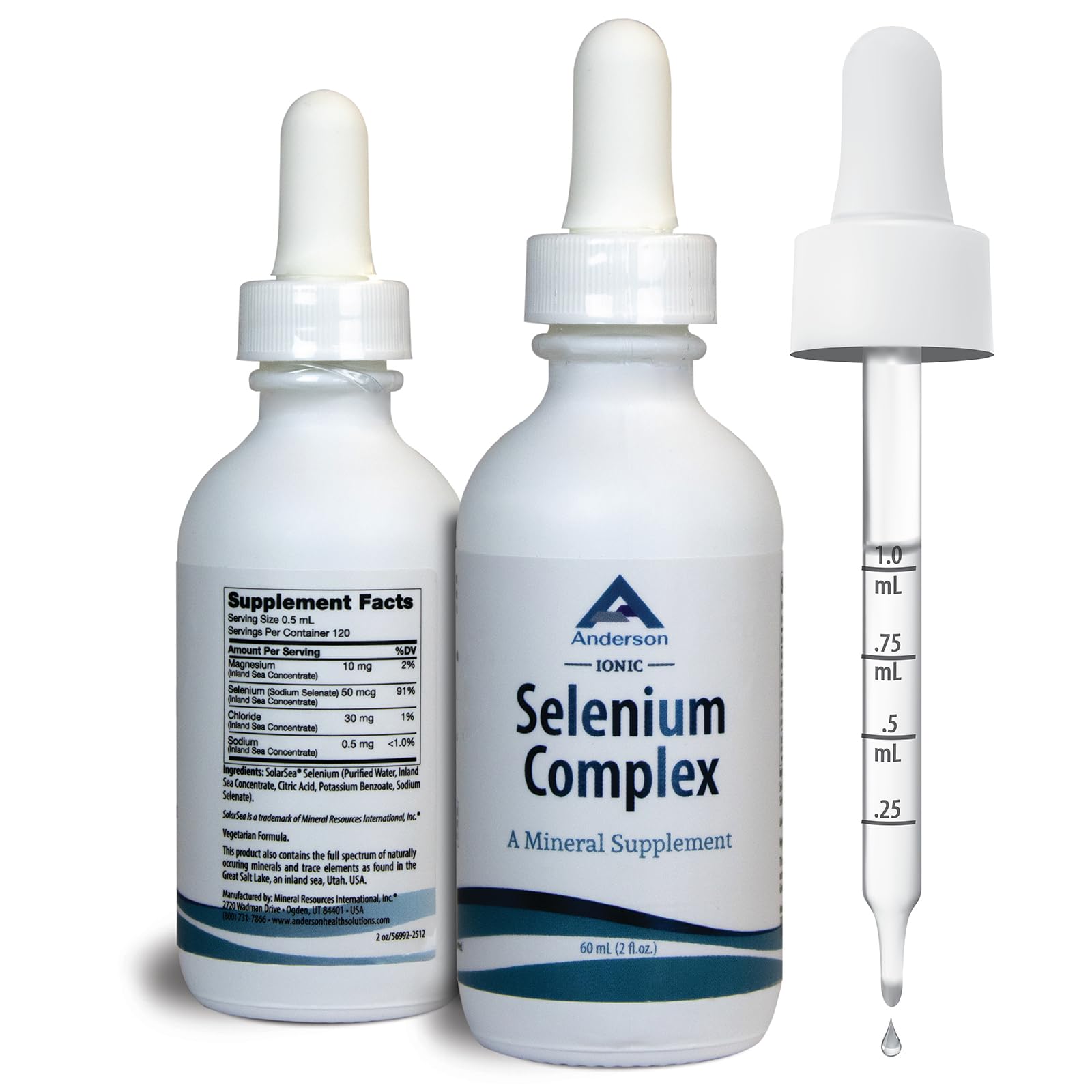 Anderson Ionic Selenium Complex, Liquid Selenium Supplement Drops, Supports Thyroid and Immune System, Antioxidant, Fights Free Radicals, Mineral Glass Bottle with Dropper, 40 Servings, 2 fl oz — Amazon image 9