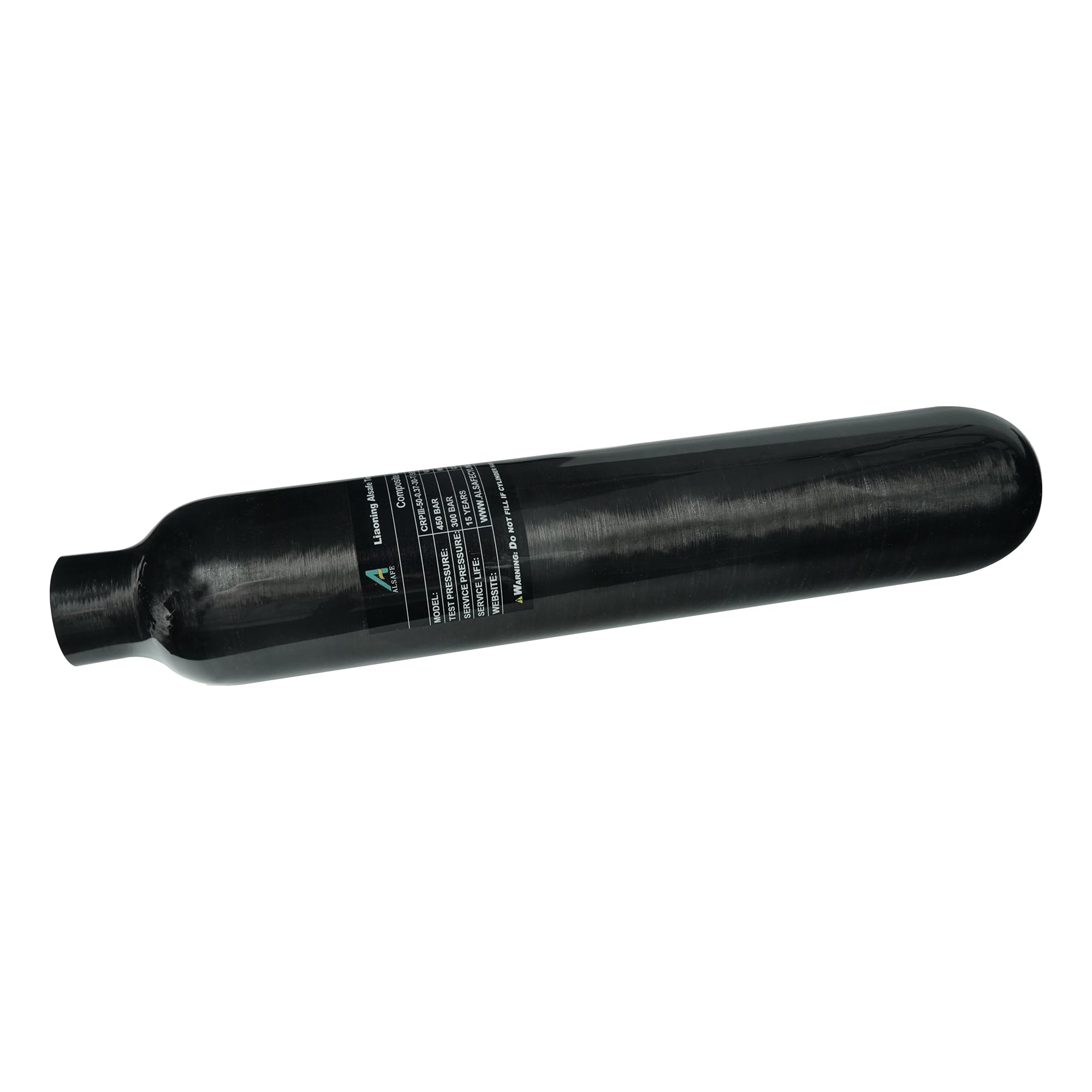 TUXING 300Bar/4500Psi 0.37L in Fibra di Carbonio HPA Serbatoio, PCP Aria Serbatoio Cilindro di Gas 22Cu in 370cc, per PCP Armi ad Aria Paintball Pistola da Caccia Daystate Filettatura M18 * 1,5