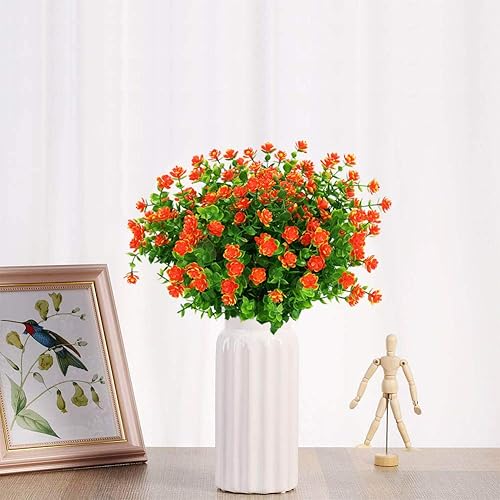 Miniatura 8 de Flores artificiales de imitación para exteriores, resistentes a los rayos UV, arbustos de madera de boj de plástico sintético para interiores y