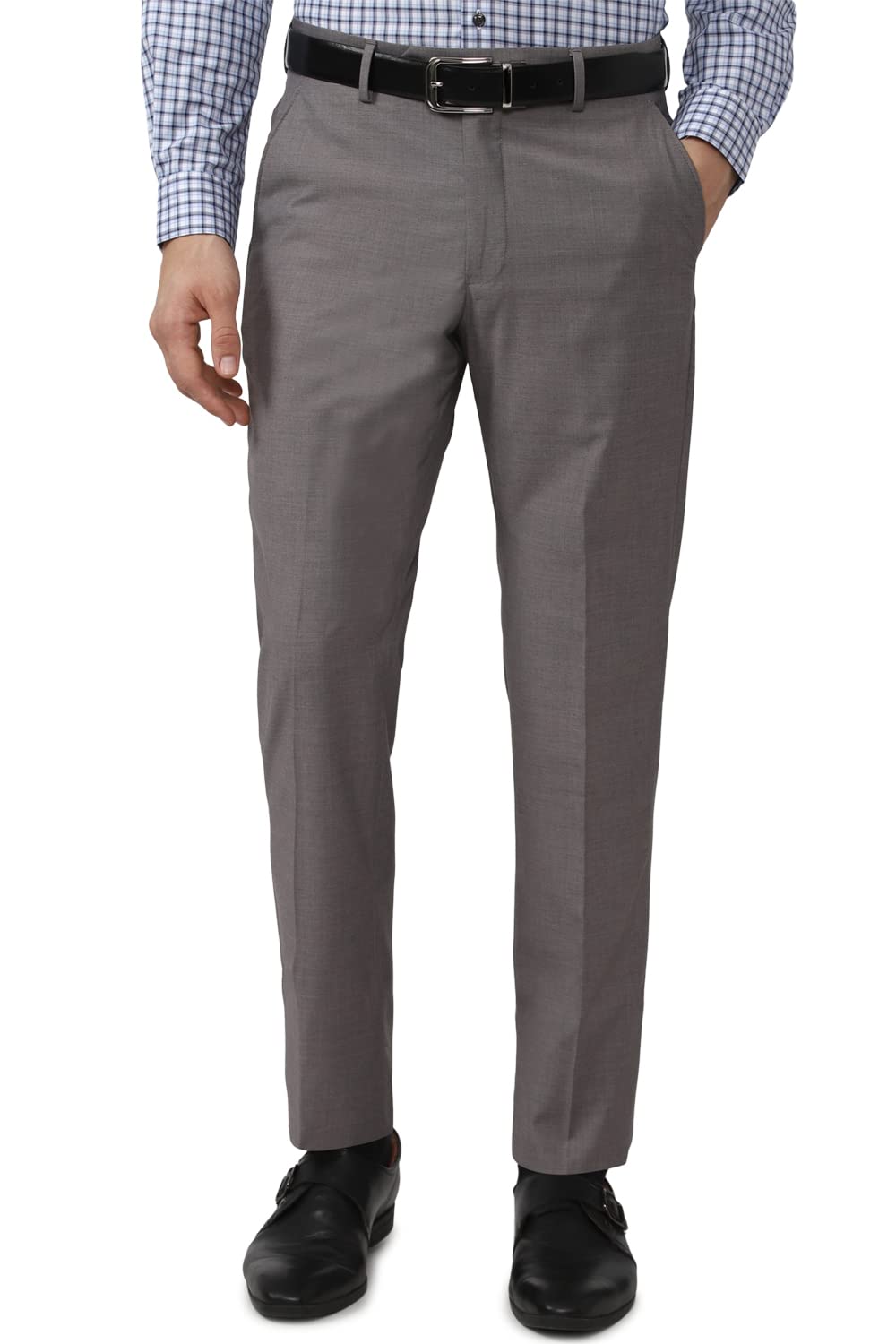 Peter England Men's Slim Fit Work Utility Pants