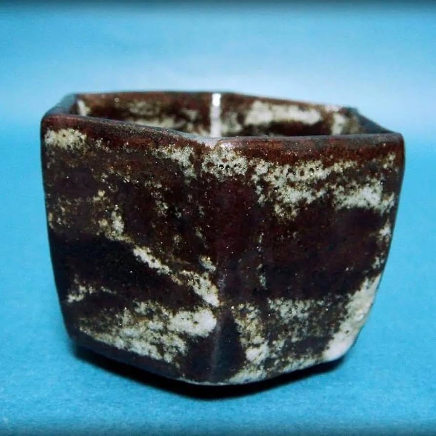 773『鼠志野 六角盃』/骨董品 古美術 古玩 アンティーク