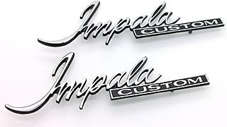Pair New Metal Custom Script Emblem Coupe Rear Sail Panel Badge Compatible with 1971-1976