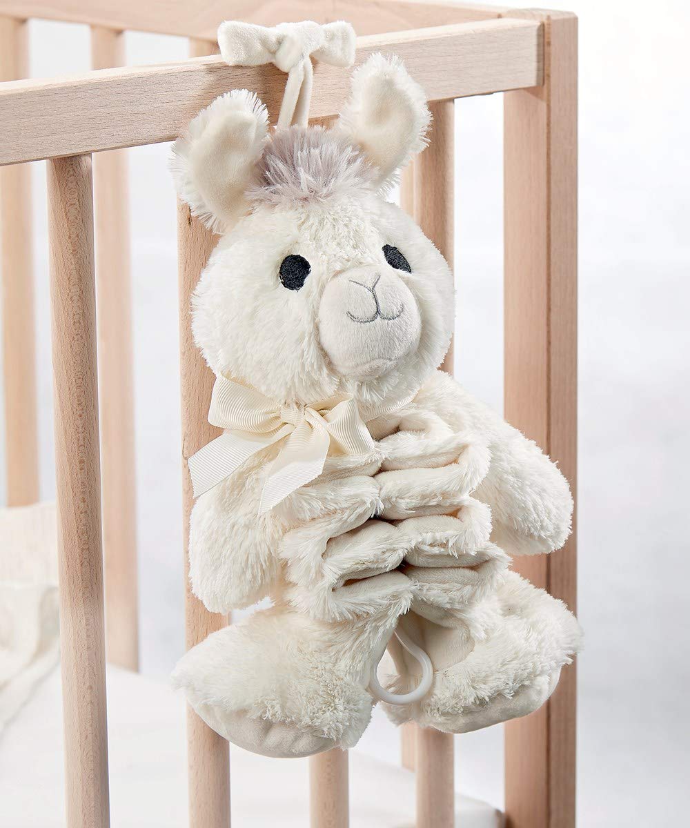 Lil' Llama Baby Musical Pull Toy - Infant Baby Llama Musical Toy for Crib or Playpen Plays Brahms Lullaby - Entertain Baby with Music – Pull-Down Musical Toy - Soft Pull String Musical Toy