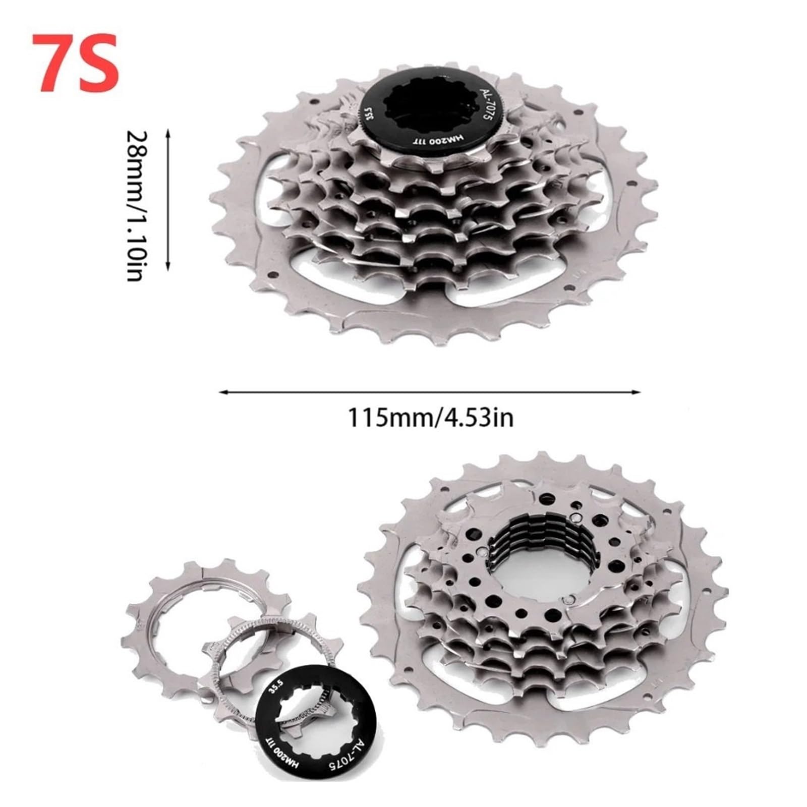 5/6/7 Prędkości Rower Wolnobieg 11-21/26/28t Kaseta Rowerowa Pasuje Do Składanego Roweru Brompton wkręcany wolnobieg Kaseta Rowerowa