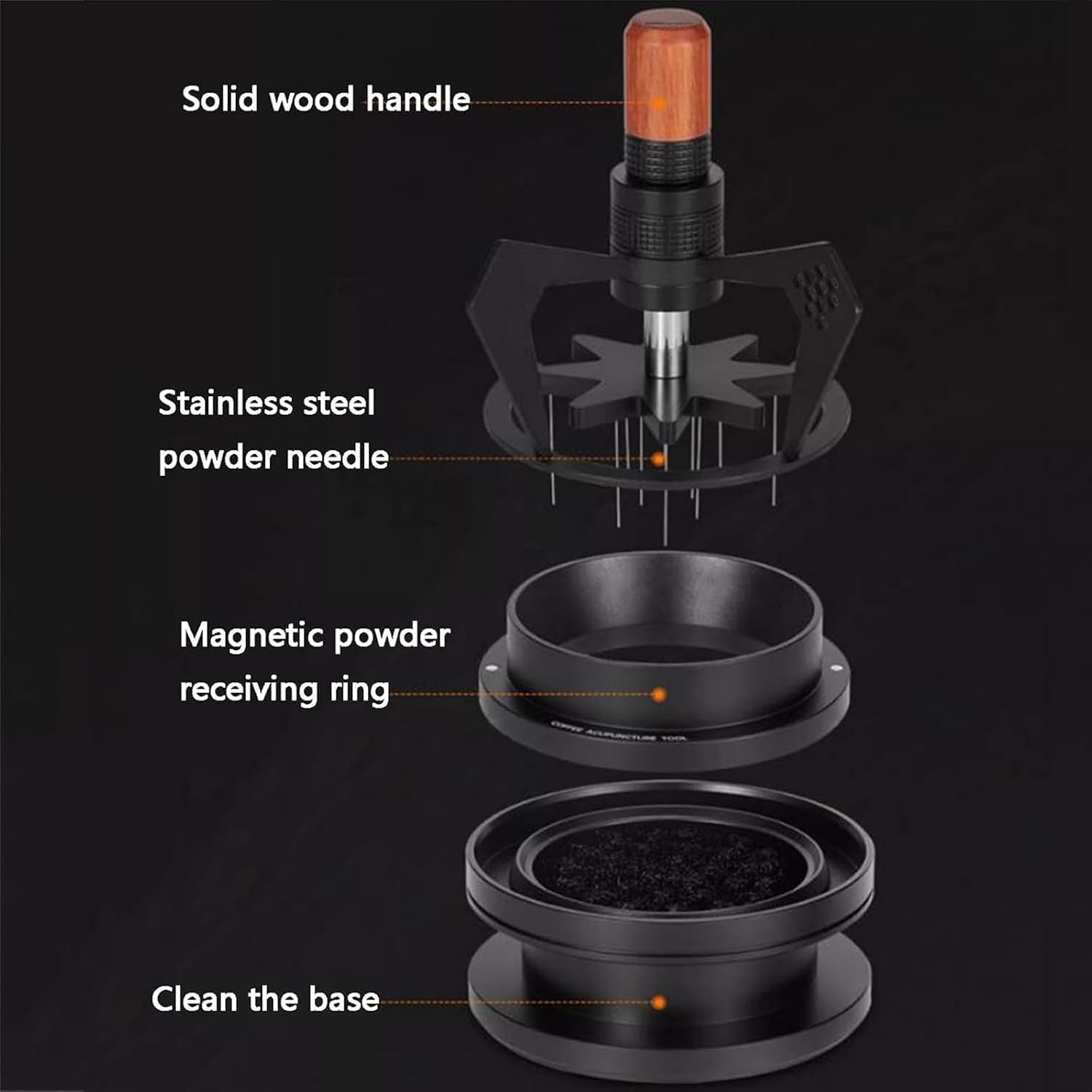 Distributore di caffè Espresso ad ago da 58 mm, Regolabile in Altezza, con Base di Pulizia per Uso Domestico e in caffetteria.