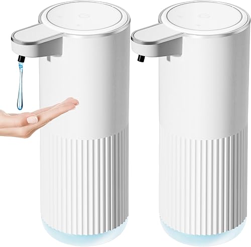 Dispensador automático de jabón, paquete de 2 dispensadores de jabón líquido sin contacto blanco para baño, dispensador eléctrico de plástico de disponible en Yaxa Costa Rica