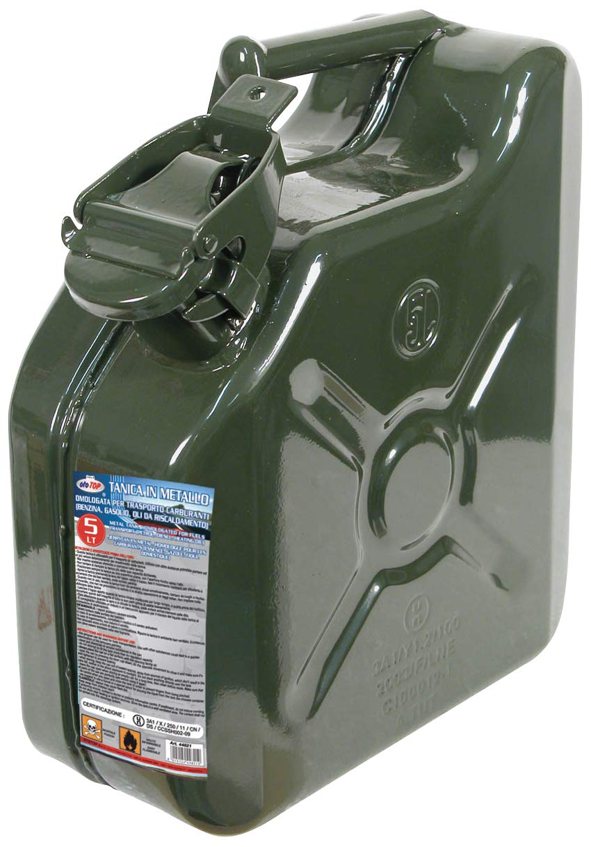 Ototop 5ltr Diesel + Bidón de gasolina en metal Bidón de reserva Bidón de sustitución Bidón para combustible