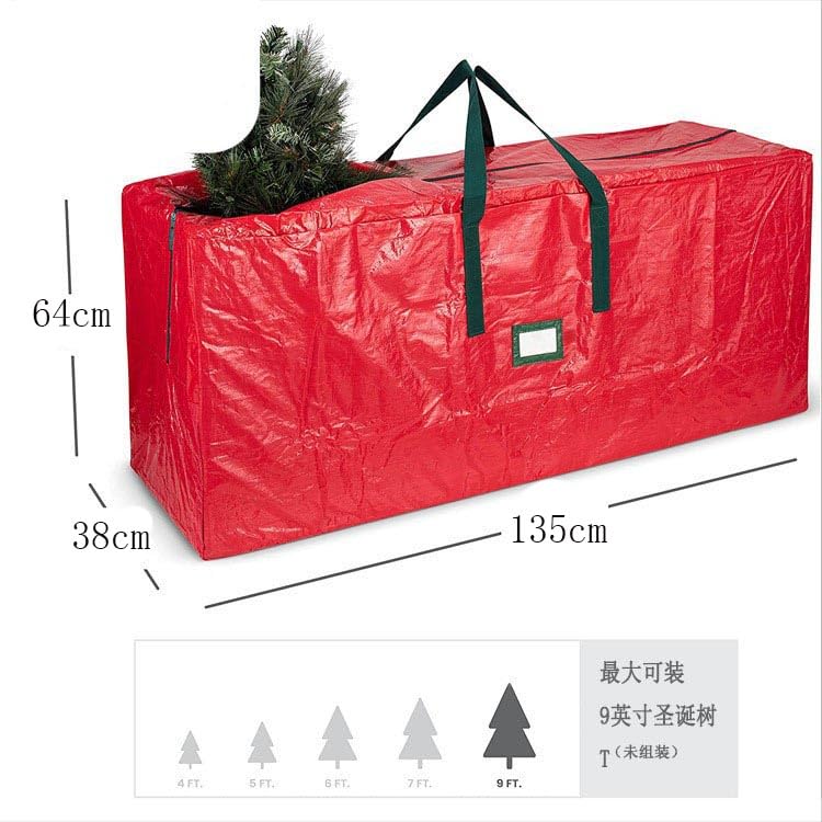 LEMESO クリスマスツリー 収納 バッグ 収納ケース ツリー 収納 サイズ 135x34x68cm レッド