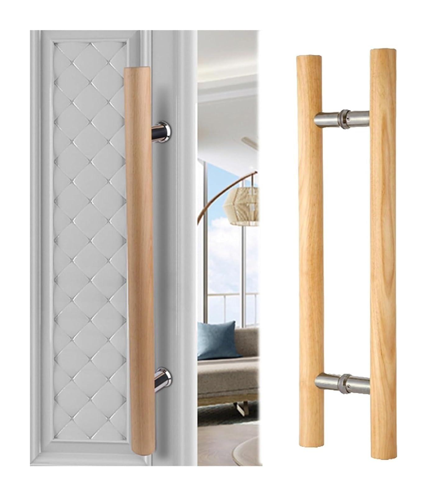 BHGFYXBS Sliding Barn Door Handle Thick Push Pull Door Handle Double Sided For Home Entrance Glass Shower Wooden Barn & Office Store Shop Doors/Length 60Cm,Length 60Cm(23.6Inch),Length 60Cm(23.6Inch)