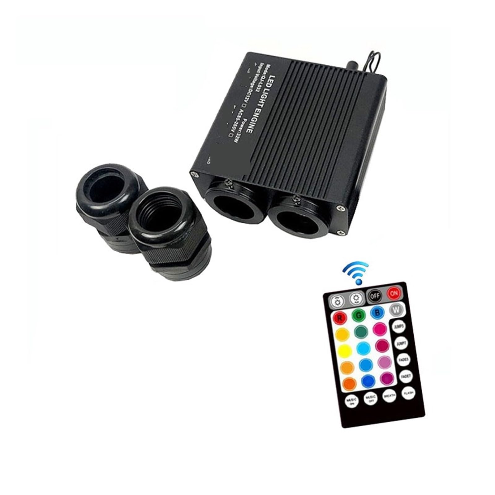 Motor de luz LED RGBW 32W con Control aplicación, Kits fibra óptica sonido Musical for cielo estrellado Fácil de ocultar(2Roll150PCSX1mmX3m)