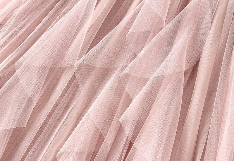 Women's A-Line Fairy Elastic High Waist Mesh Tutu Tulle Midi Skirt - Image 4