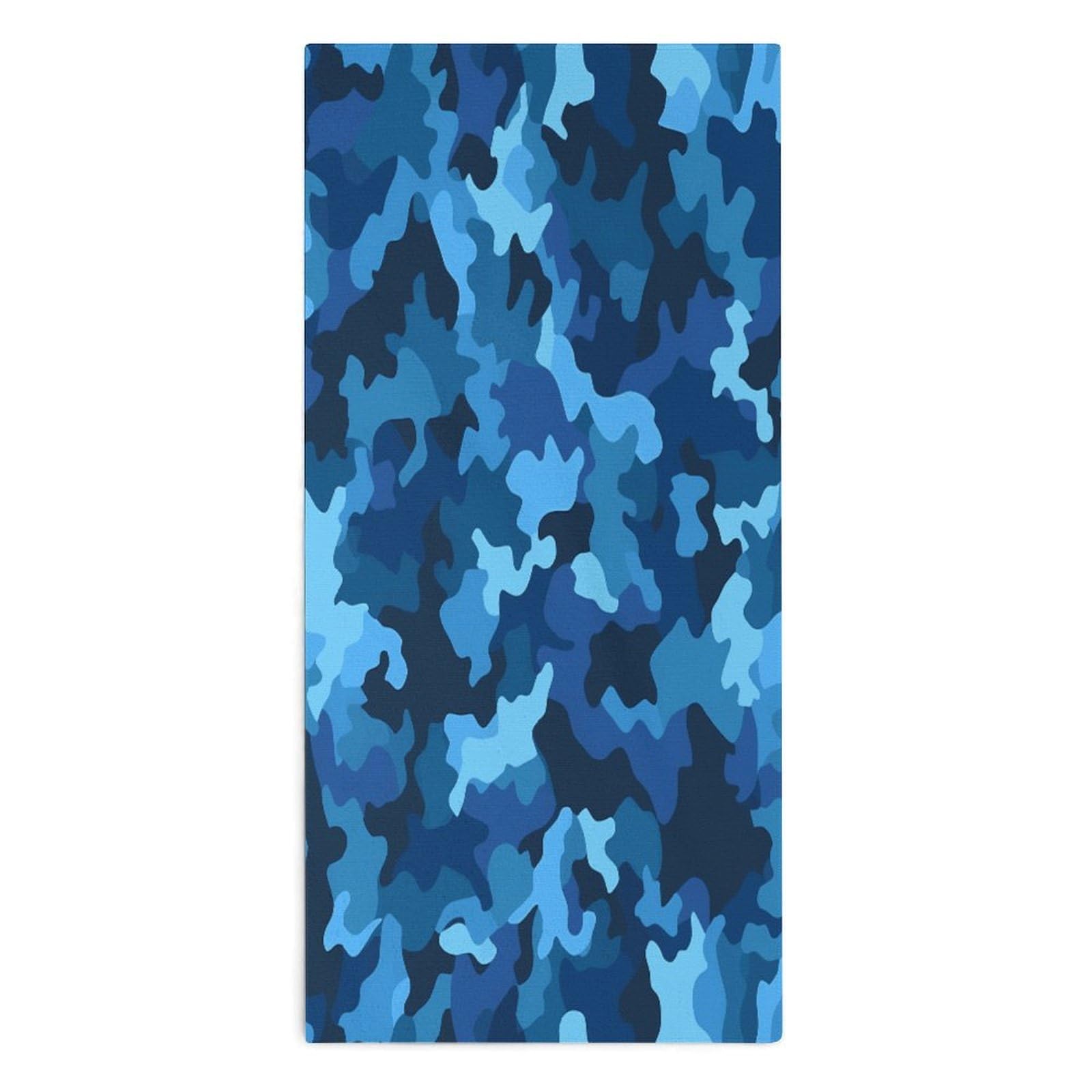 YUXBVKRS Blue Camo Hand Towels for Bathroom 14x29 Inch