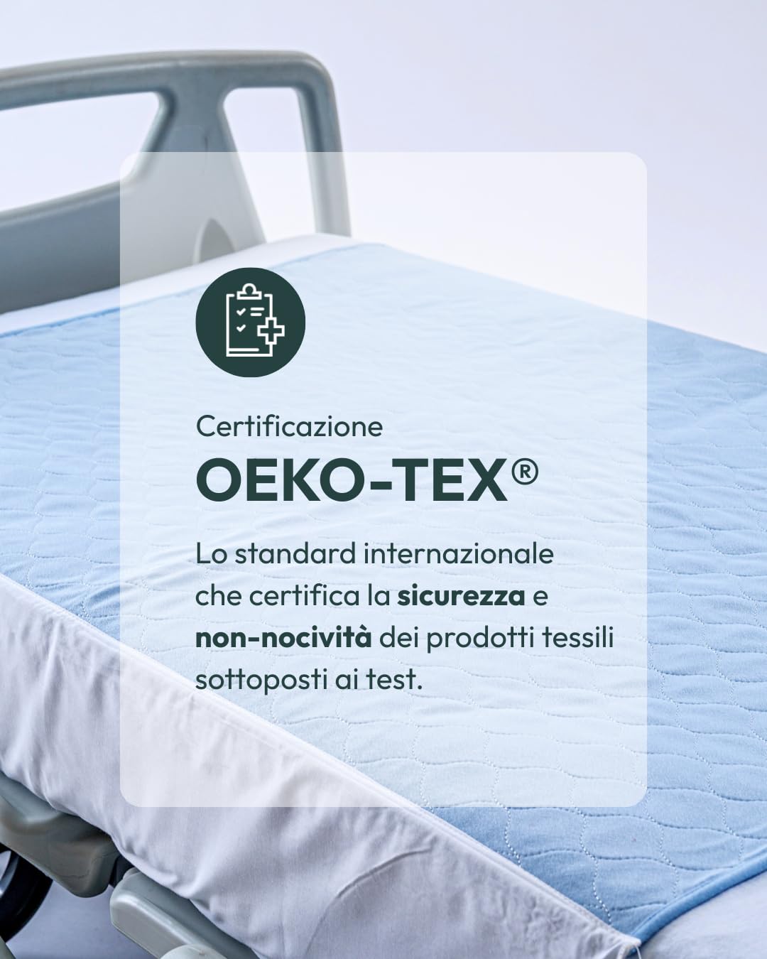 HIP Smart Pad con ali, Traversa Letto Lavabile e Impermeabile, Traspirante, Ad Alta Assorbenza, Antidecubito, Lungodegenza, Resistente, Sostenibile, Senza PVC, Senza Latex, 90x75 cm
