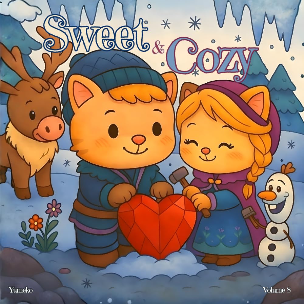 Sweet & Cozy Coloring Book, volume 8: Love Season, Cozy Coloring Book for Adults