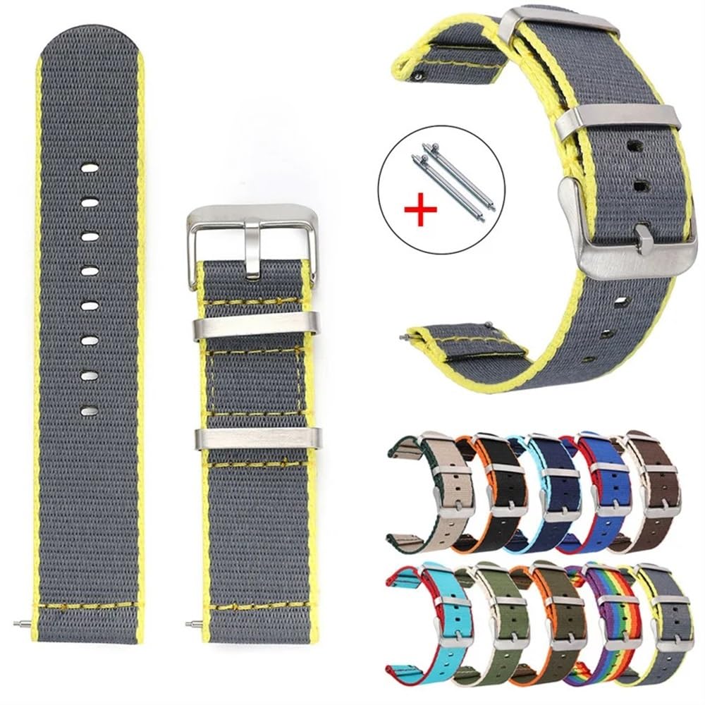 Cinturino per orologio da uomo, 20 mm 22 mm cinturino in nylon tessuto traspirante braccialetto a sgancio rapido cinturino di ricambio universale cinturino for orologio in nylon