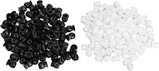 Tattoo Ink Caps Disposable Skull Tattoo Ink Cups 400pcs Skull Tattoo Ink Caps for Tattooing Makeup Pigment Ink Cups Black White