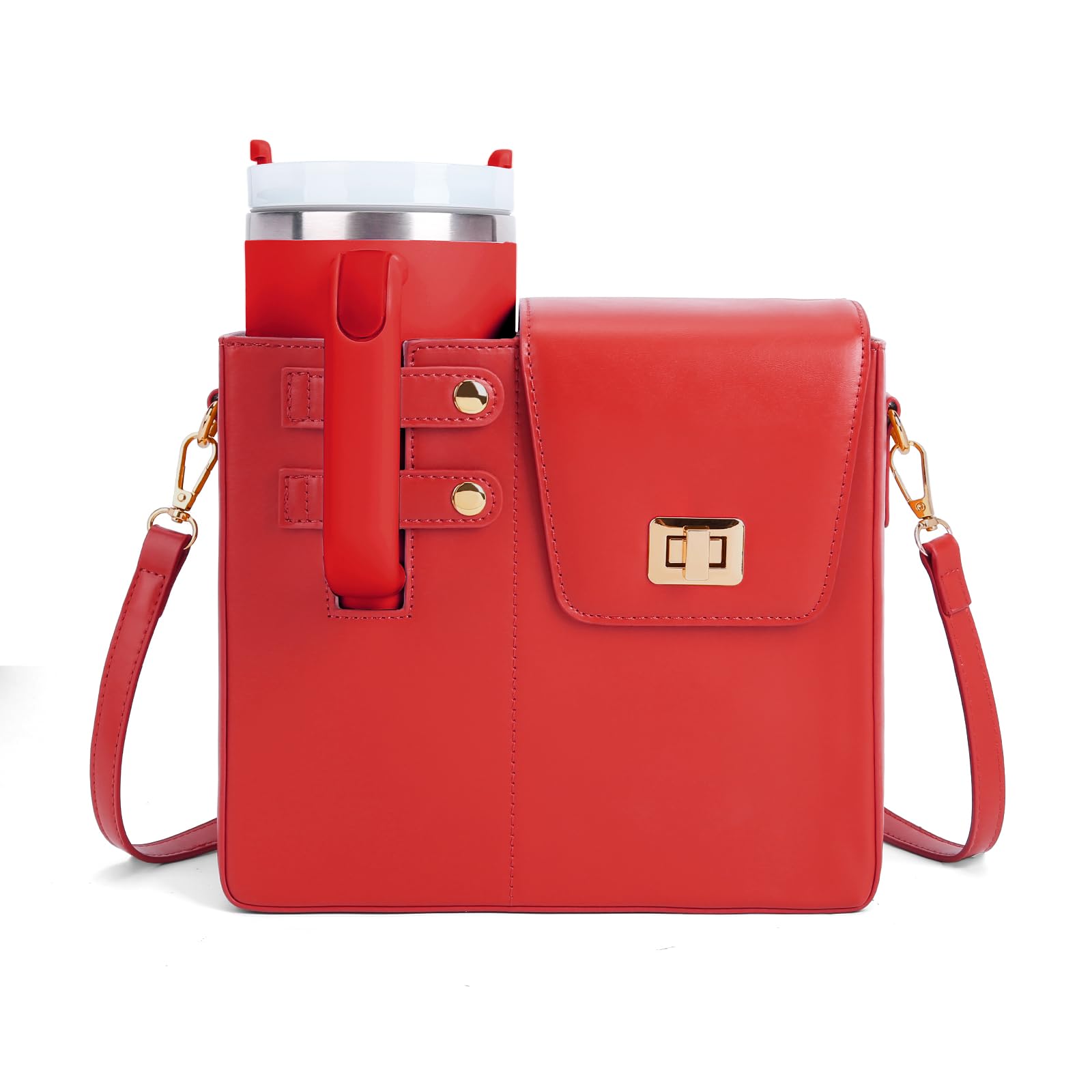 GSenhui Stanley Cup Bag Purse, Stanley Cup Holder Water Bottle Bag with Shoulder Strap Outdoor Portable Crossbody Bag for Stanley Cup