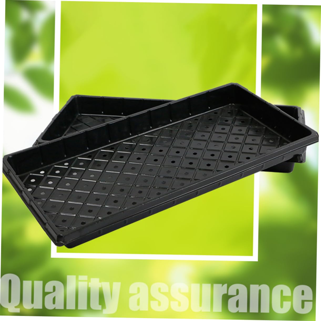 Abaodam Plateau de Semis PVC Noir Lot de 5, Respirant, Réutilisable