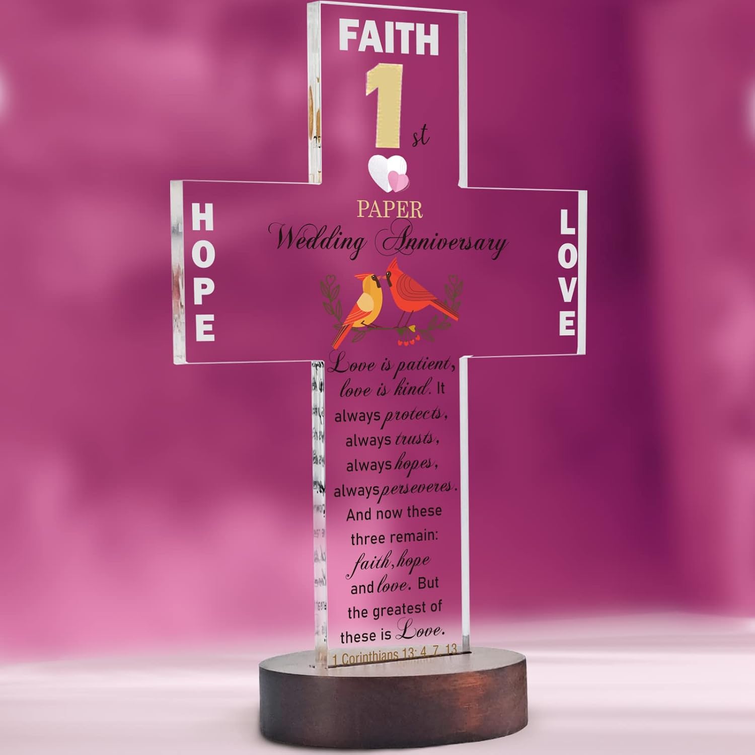 1st Anniversary Wedding Gifts for Her, Him, Wife, Husband