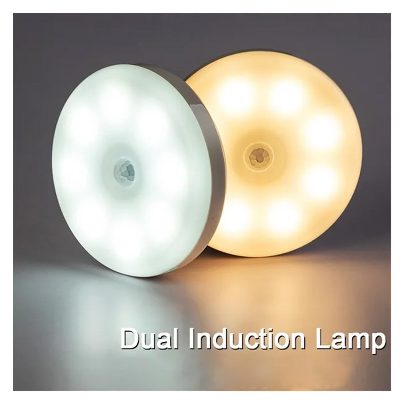 Luces Bajo Armario Luz LED Nocturna Con Sensor De Movimiento PIR, Lámpara Recargable Por USB For Armario Cocina, For, Escalera, Inalámbrica For(C,5Pcs)
