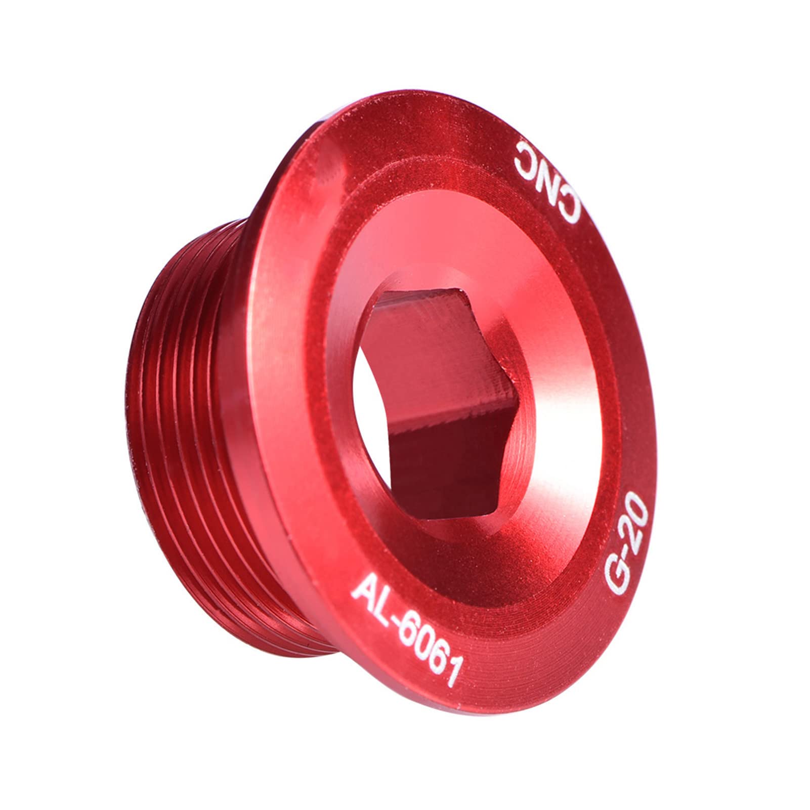 Tbest Crank Bolt MTB Mountain Road Bike Crankset Bolts Aluminum Alloy Bike ycle Cranket Crank Fixing Bolt Chainwheel Screws replacement for Shimano(Red) - Image 4