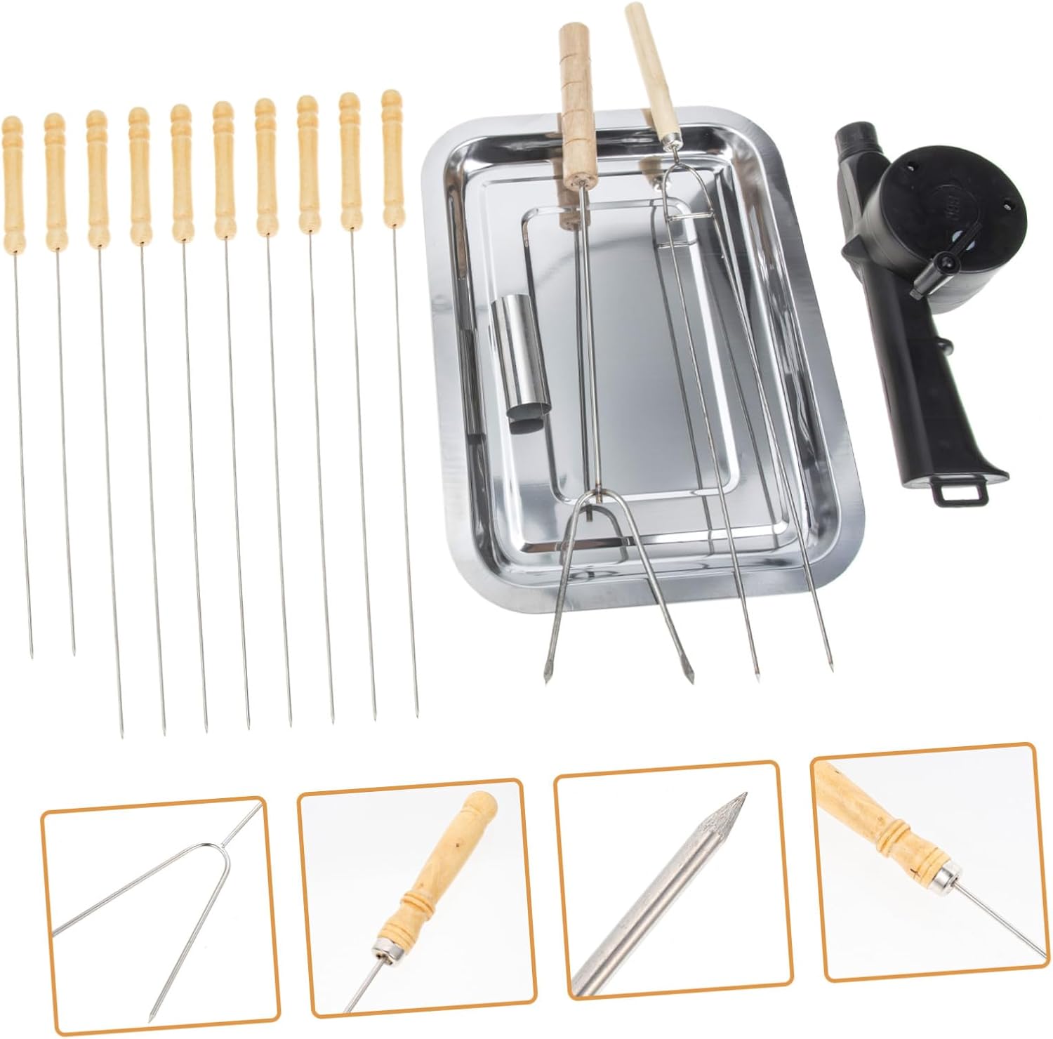 BESPORTBLE Stainless Steel Grill Tool for Outdoor Barbecue with Ergonomic Design Multi-Function BBQ Accessories Kit Gift for Father S Day Birthdays and Camping