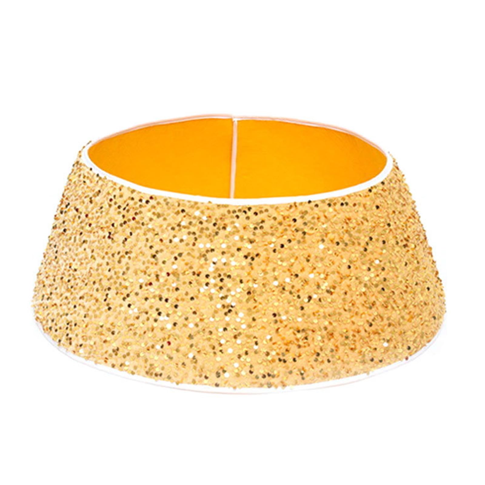 carotoe Glittering Sequined Tree Rings Sparkling Tree Foot Collar Accessory Sequins Christmas Stand Covers Ornament Sequined Collar