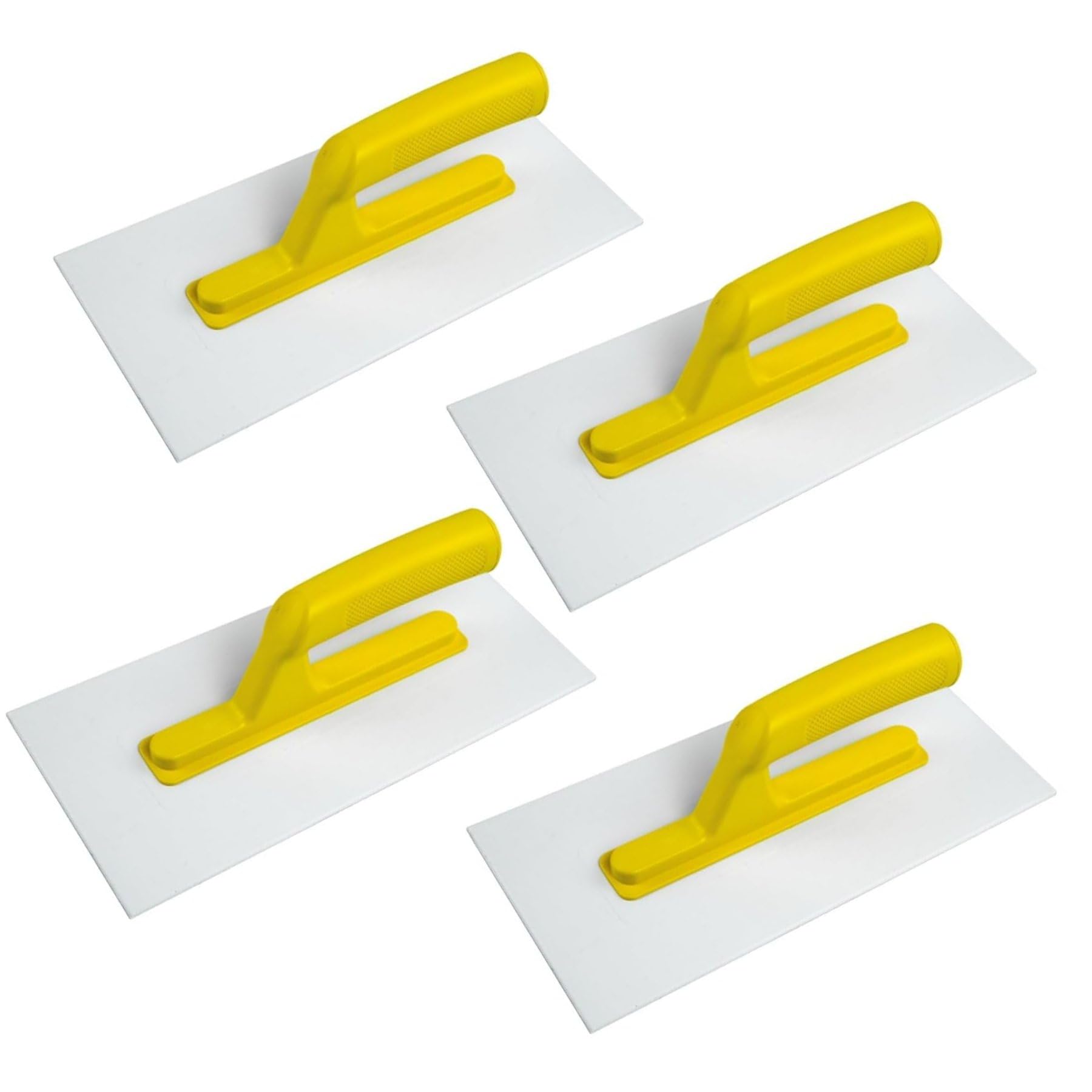 4er Set Profi Kunststoff-Reibebrett 280 x 140 mm (11 Zoll) – 3 mm ABS-Reibebretter für mineralischen Putz, Acrylputz und Strukturputz, Glättbrett mit ergonomischem Griff