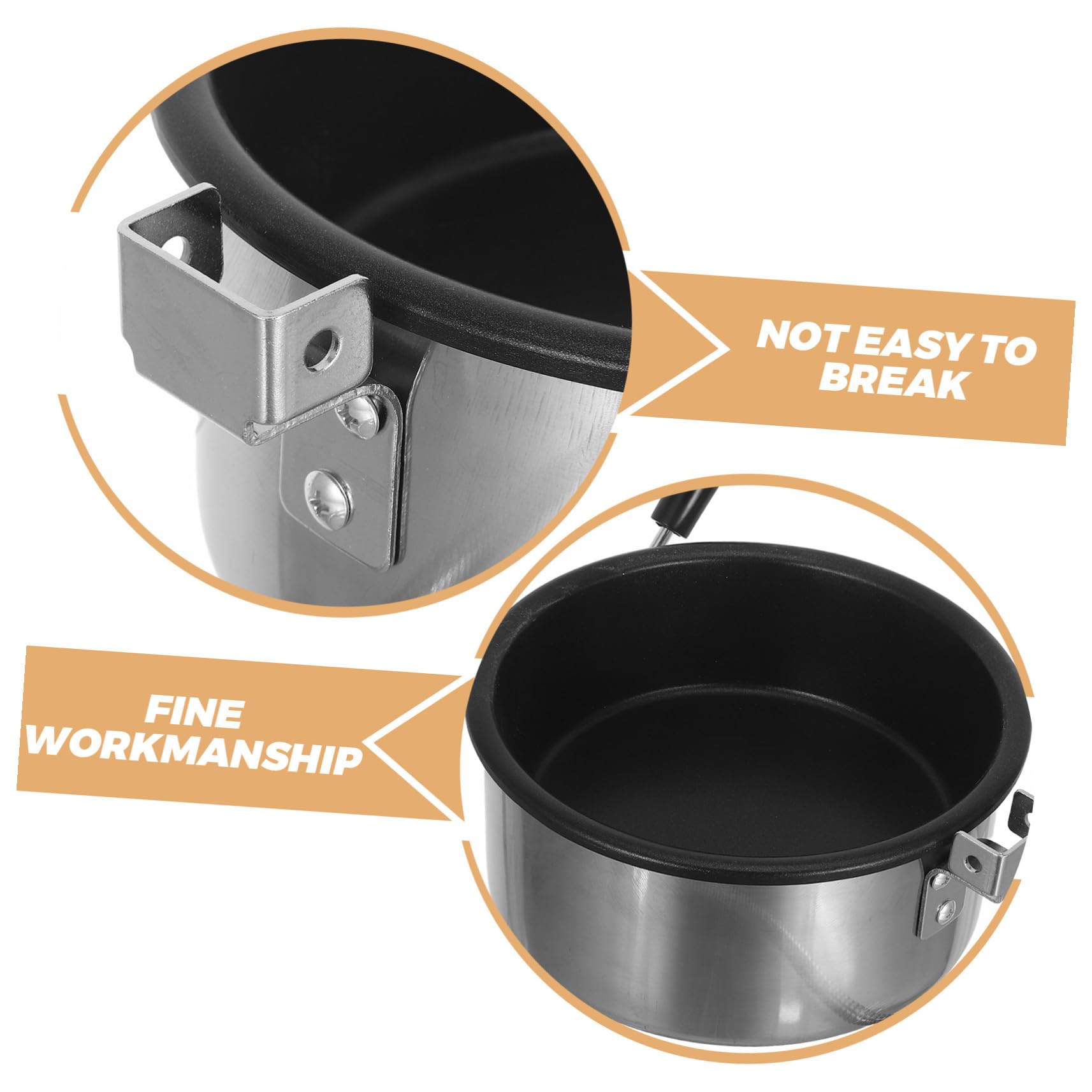 Popcorn Kessel 8 Oz aus Edelstahl und Aluminium für Popcornmaschine | Ersatzteil, Gleichmäßige Erwärmung, Platzsparendes Design, für Festivals und Familienfilmabend