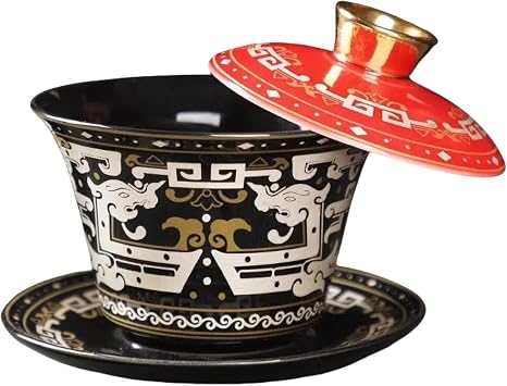 180ml Porcelain Gaiwan with Lid Saucer for Kung Fu Tea