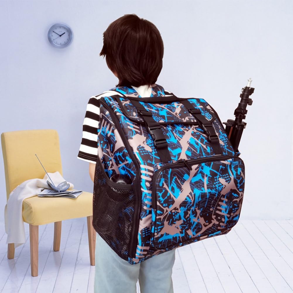 Trolley e Borsa per Fisarmonica, Tessuto Oxford Ispessito Impermeabile e Antiurto con Cinghie Regolabili, Ruota Universale, per fisarmoniche 48-120 Bassi(96 Bass)