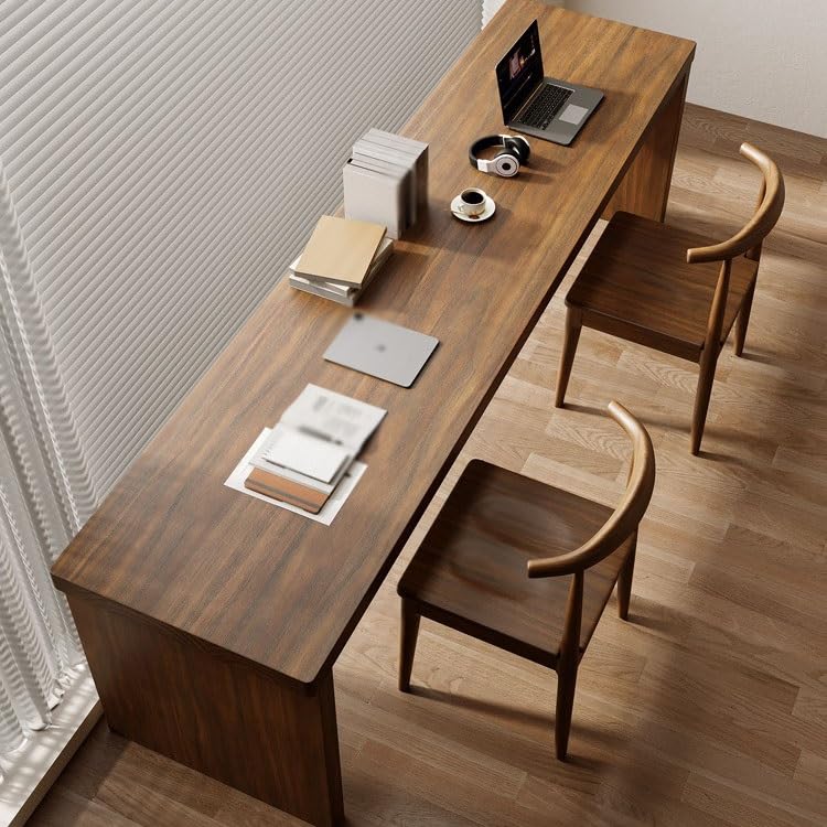 Schreibtisch Massivholz Home Study Schreibtisch Doppelter Langer Tisch Einfacher Büroschreibtisch Computerspieltisch Schlafzimmer Werkbank Büro Desk(160 * 60 * 75cm)