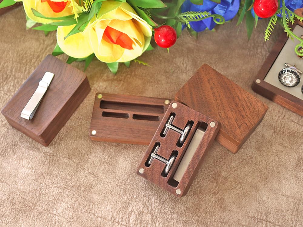 20 sztuk spinek do krawata i pudełko na spinki do mankietów, drewniane pudełko na spinki do mankietów, etui magnetyczne, spinka do krawata, organizer na biżuterię, akcesoria dla mężczyzn,
