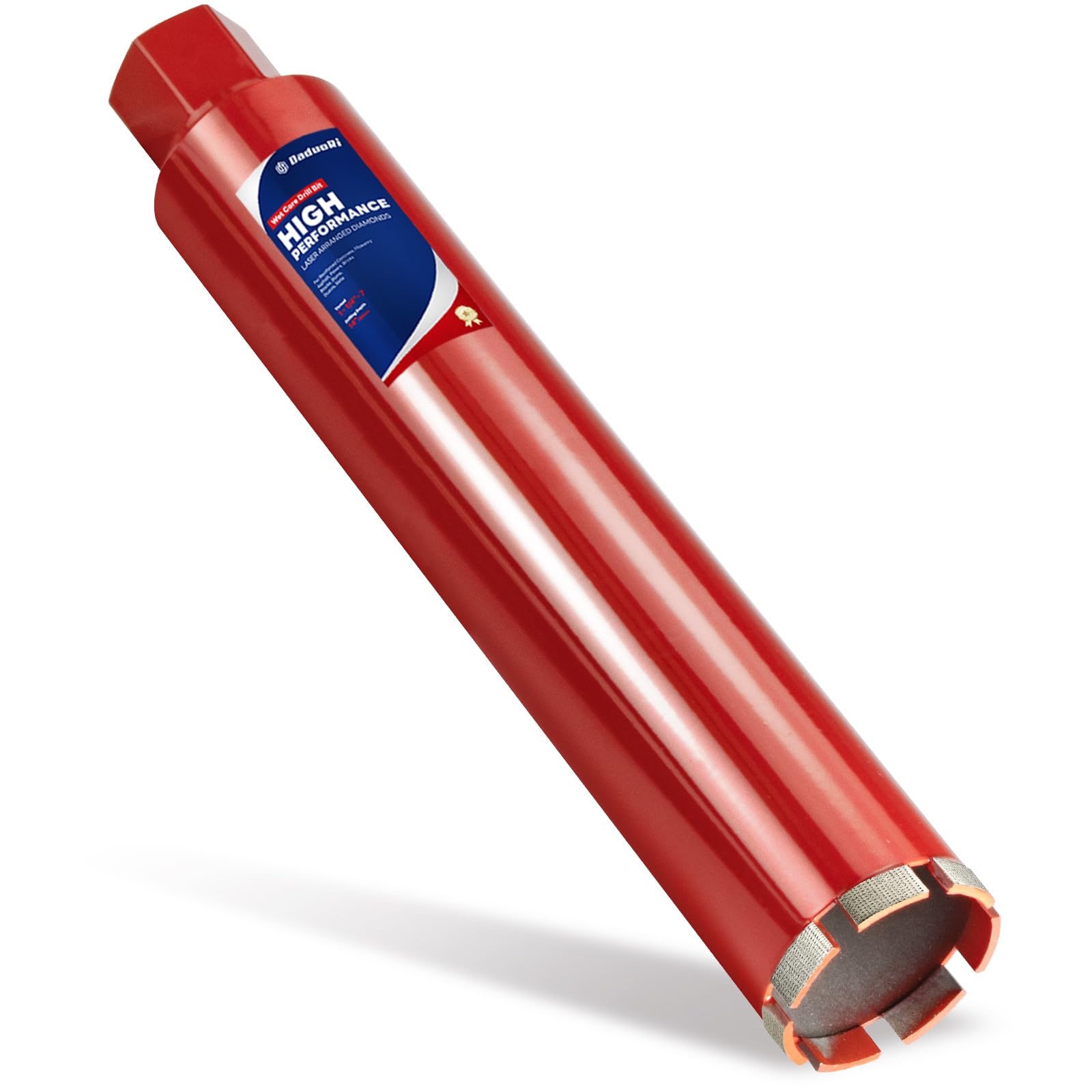 DaduoRi Premium 3" Wet Core Drill Bit for Hard Concrete with High-Density Diamond, Precision-Welded Segments, 1-1/4"-7 UNC x 14" Depth, Industrial