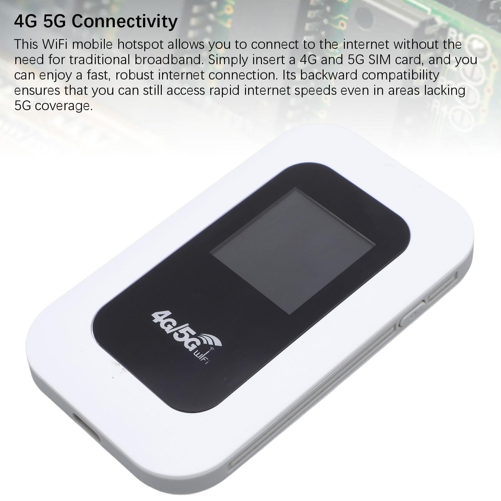 Ejoyous Hotspot mobile, WiFi 5G 300Mbps Plug and Play Slot per scheda SIM Router WiFi WiFi portatile Fino a 10 utenti WiFi