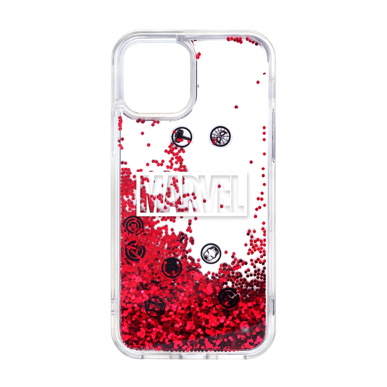 Premium Style iPhone 12/12 Pro用 グリッターケース [MARVELロゴ] PG-DLQ20G08MVL