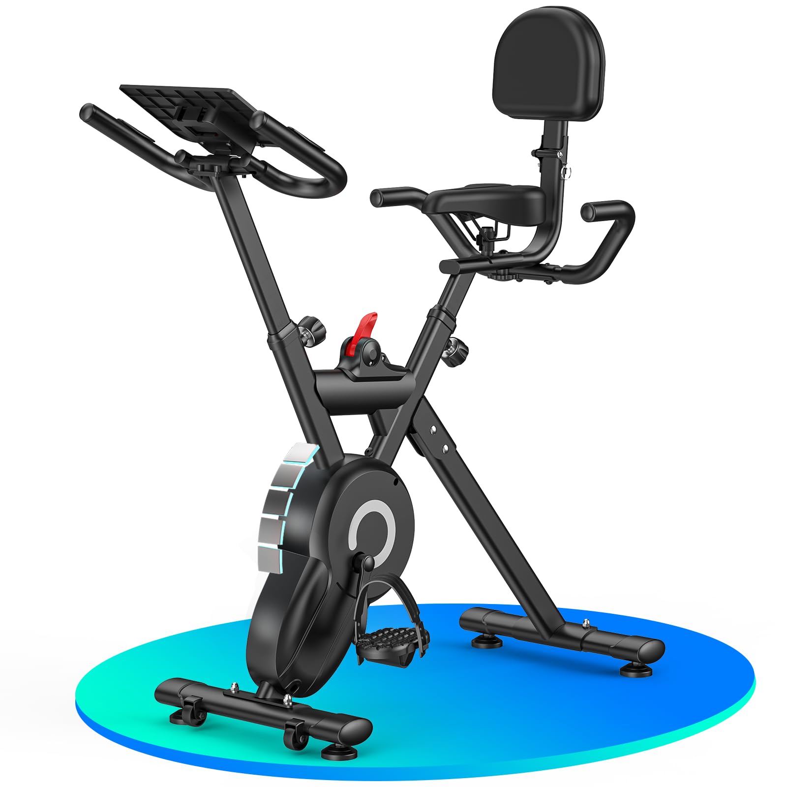 Heimtrainer Fahrrad – Leises Ergometer Fitnessbike mit 12-stufigem Magnetwiderstand & LCD-Display, Für Körpergrößen bis 195 cm, Verstellbarer Sitz & Griff, Heimtrainer für Zuhause Sport & Freizeit