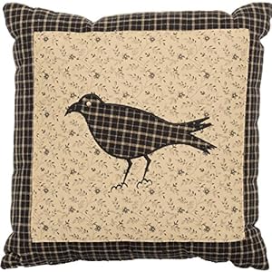 VHC Brands Kettle Grove 10 x 10 Crow Country Primitive Throw Pillow Set of 1