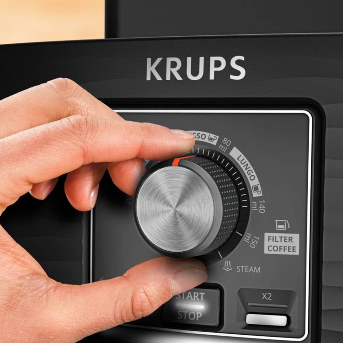 KRUPS Cafetera Serenity 1450W 15 Bar Negra - EA4008E0