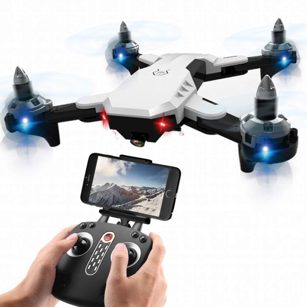 MU Velivoli a Quattro Assi Elicottero Mini Drone Fotografia Aerea Velivoli Professionali Hd Piccoli Aerei Modello Di Aeromodello Telecomando,bianca,Taglia unica