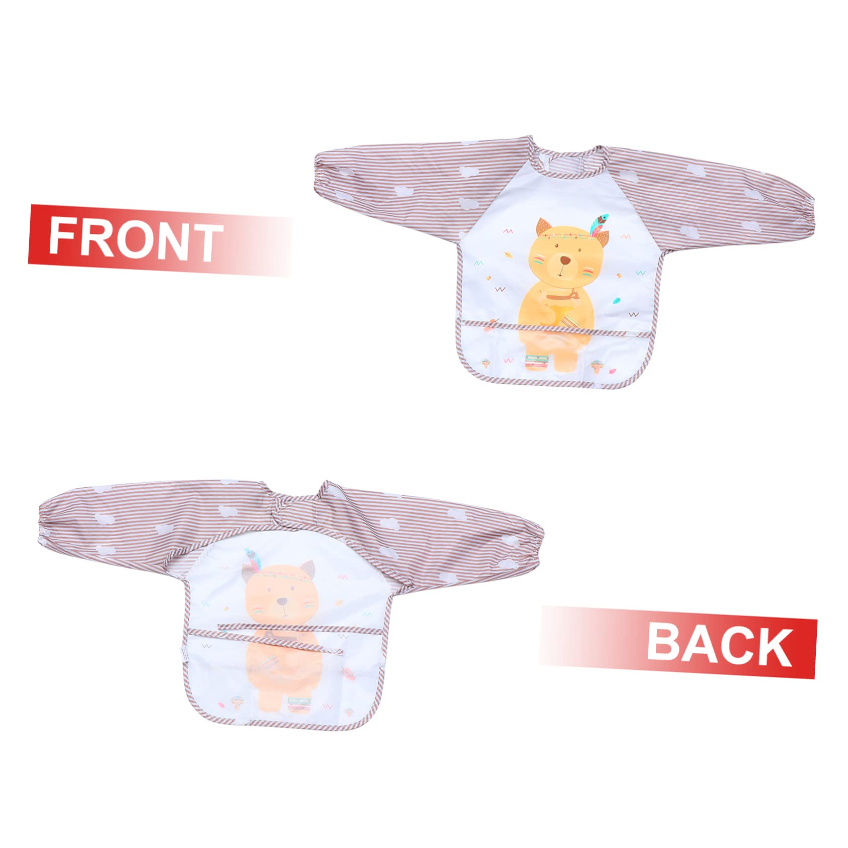Toyvian 2 Pezzi Bavaglino Fascia Per Bambino Grembiule Bambino Vestito Smock Bambino Tuta Unisex Grembiule Per Bambini Adorabile Grembiule Per Alimentazione Accessori Appendice