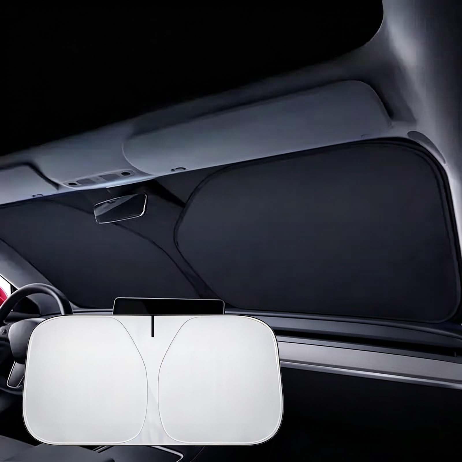 JINGMU Car Windscreen Sun Shade for Mitsubishi L200 Ⅳ Double Cab 2010-2015, Block UV Rays Car Windshield Sun Shade, Foldable Car Sun Visor, Sun Heat Protection Windscreen Cover Inside