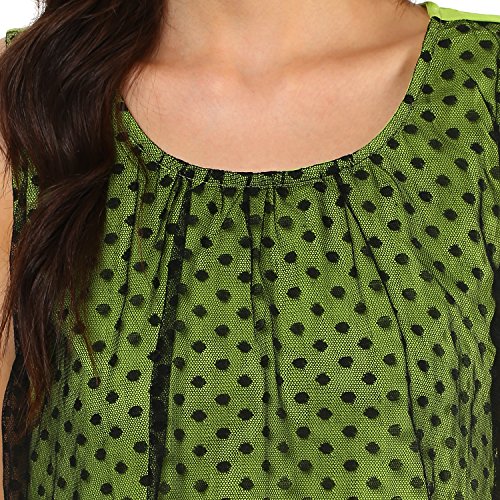 Image of mayra Women's Crepe Green Color Sleeveless Top