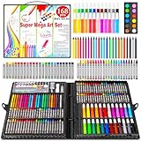 Rocamdo Art Supplies Drawing Kit, 168-Pack Art Set Drawing Sets Coloring Art Kits, Arts and Crafts for Kids Ages 6-8 9-12, Art Supplies for Girls Ages 8-12, Creative Gift Art Box for Kids Adults