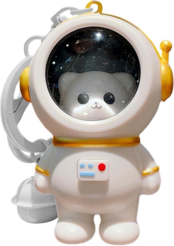 Amazon.co.jp: LEDライト付きクマキーホルダー | かわいい宇宙飛行士